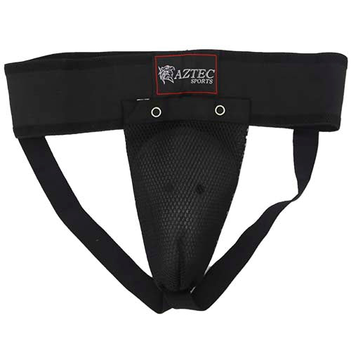 Elastic Cricket/MMA Groin Guard Protector with Cup - Black