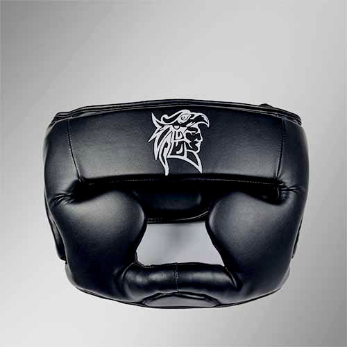 Best Boxing Headgear Black Synthetic Leather