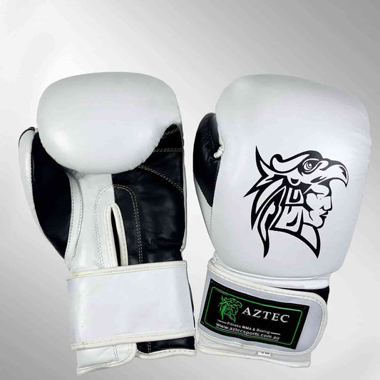 Aztec White Boxing Gloves