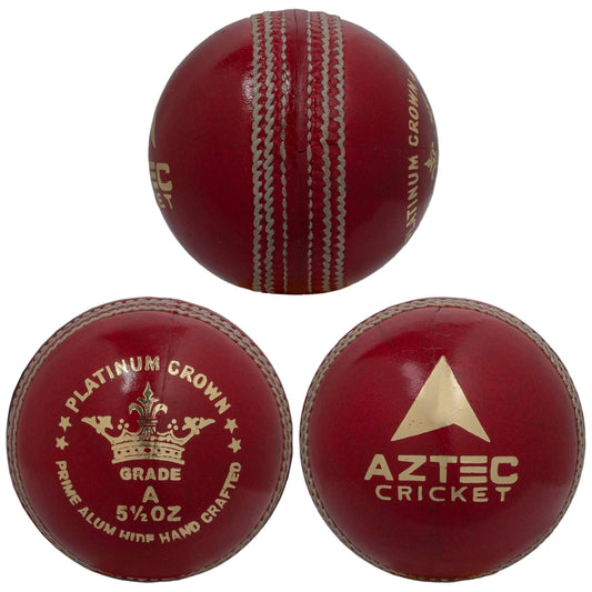 Prime Alum Tanned Cricket Ball - 156grams - AZTEC SPORTS
